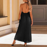 Backless Dress Pleated Dress | Serene Chicy Boutique