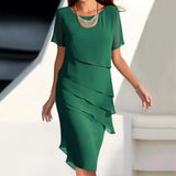 Elegant Chiffon Midi Dress | Chifi Chicy Boutique Green S United States