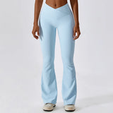 Flared Latin Dance Leggings | Latino Chicy Boutique Blue S CHINA