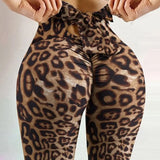 High-Waist Butterfly Booty Lift Leggings 🦋 | Flutter Chicy Boutique brown S