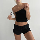 Lace Cami Top and Shorts | Linbar Chicy Boutique Black M