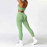 V Back Legging Gym Set | Livra Chicy Boutique Light green 1 L
