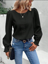 Elegant Long Sleeved Round Neck | Auburn Chicy Boutique