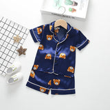 Mickey Mouse Silk Satin Short Sleeve+Shorts | Katani Chicy Boutique