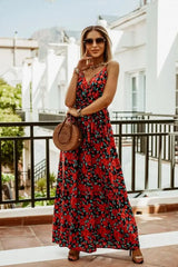 V-neck sleeveless camisole dress | Pricha Chicy Boutique Claret S