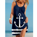Wide Brimmed Suspender | Luxe Chicy Boutique Blue Anchor 4XL