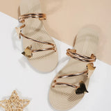Heart Flat Sandals | Malka Chicy Boutique