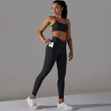 Leggings set With Pockets | Sola Chicy Boutique Black S