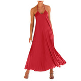 Backless Dress Pleated Dress | Serene Chicy Boutique