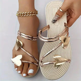 Heart Flat Sandals | Malka Chicy Boutique