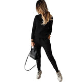 Two Piece Sets High Collar | Natali Chicy Boutique Black XXXL