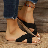 Straw Flat Slippers | Hemp Chicy Boutique