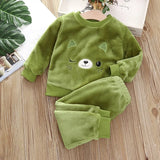 2-Piece Winter Sleepwear for Girls (2-6 Years) | BearDream Chicy Boutique green 2T