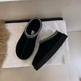 Sheepskin Leather Fur Boots | FurSteps Chicy Boutique Black 2 38