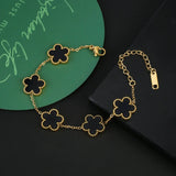 Adjustable Petal Plant Bracelet Women's | Edo Chicy Boutique Black Adjustable