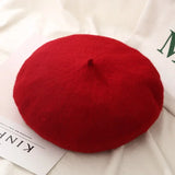 Wool Berets French Style | Nordic Chicy Boutique red One Size