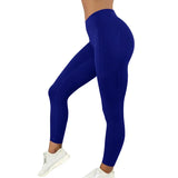 Gym Leggings Pocketed | Contour Chicy Boutique blue S