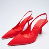Pointed Toe High Heels | Shpitz Chicy Boutique Red 43
