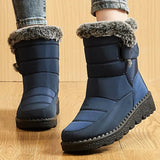 Winter Boots Waterproof, Fur-Lined, Ankle Low Heels | FrostGuard Chicy Boutique