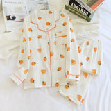 100% Cotton Gauze 2 Piece | Gleamia Chicy Boutique Long sleeved pants-5 M(34-36)