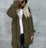 Double Fleece Cardigan Jacket | Chilluxe Chicy Boutique army green XXL