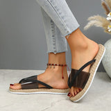 Cross Flat with A Word Beach Slippers | Secret Chicy Boutique