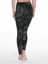Black Floral Print Skinny Leggings | AeroFit Chicy Boutique