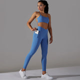 Leggings set With Pockets | Sola Chicy Boutique Deep Blue L