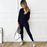 Two Piece Sets High Collar | Natali Chicy Boutique royal blue XL