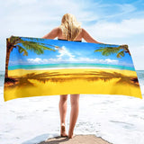 Coconut Tree Beach Sand Towel | Astrid Chicy Boutique Light Green H150xW220cm