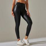 Trendy Oversized High-Waisted PU Leather Leggings | Gleather Chicy Boutique