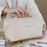 Leather Large Capacity Travel Cosmetic Bag | Maris Chicy Boutique