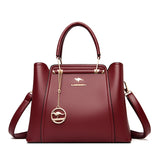3 Layers Shoulder Crossbody | Femme Chicy Boutique Burgundy 3