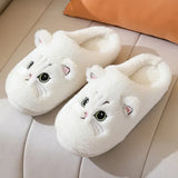 Fluffy Cat Slippers, Cozy Winter Plush Slides | Fluffcat Chicy Boutique white 38-39