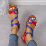 Open Toe Flat Sandals | Helena Chicy Boutique