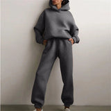 Oversized Hoodie & Cargo Pants Set | CozyTrend Chicy Boutique Dark Grey S