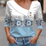 Long Sleeve Top White-Pink | Pixie Chicy Boutique Blue XL