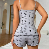 V-Neck Summer Pajama Set – Sleeveless Top & Shorts | Liraz Chicy Boutique