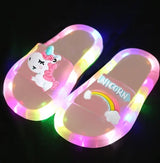 Girls Lighted Slippers | Kido Chicy Boutique Pink 30-31(Insole 17.5CM)