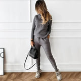 Two Piece Sets High Collar | Natali Chicy Boutique Dark Gray XXXL