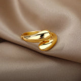 Gold Stainless Steel Ring | AurumBand Chicy Boutique