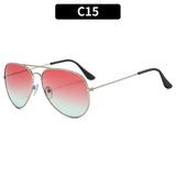 2025 Double Bridge Aviator Sunglasses | Skyglow Chicy Boutique Silver Pink Green As the picture