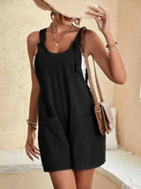 Tie Knot Strap Jumpsuits with Pockets | Serene Chicy Boutique