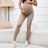 Maternity Leggings Pregnancy | NuLuxe Chicy Boutique Coffee M