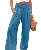 Cotton Hemp High Waist | Twilight Chicy Boutique Peacock Blue XXL