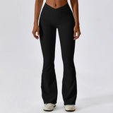 Flared Latin Dance Leggings | Latino Chicy Boutique Black S CHINA