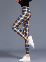 Plaid High Waist Leggings | PlaidFit Chicy Boutique