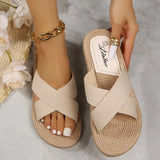 Straw Flat Slippers | Hemp Chicy Boutique