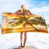 Coconut Tree Beach Sand Towel | Astrid Chicy Boutique Purple H150xW220cm