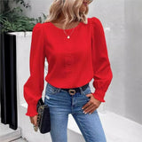 Elegant Long Sleeved Round Neck | Auburn Chicy Boutique